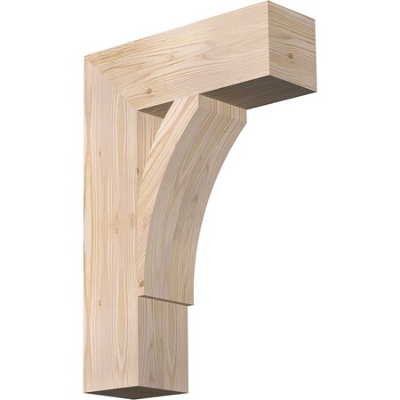 Ekena Millwork Thorton Block Smooth Bracket, Douglas Fir, 5 1/2"W x 18"D x 26"H BKT06X18X26THR05SDF